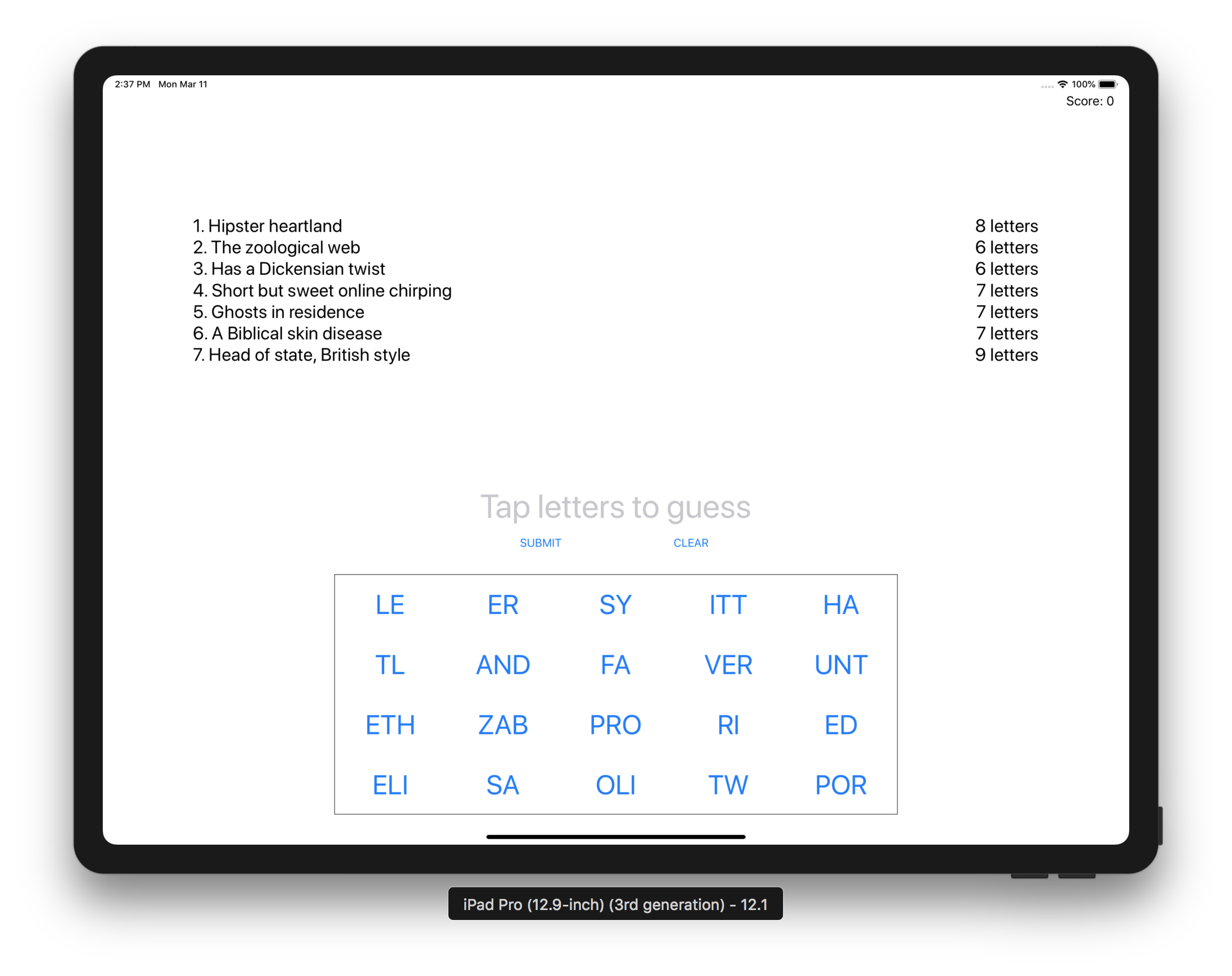 Border around the buttons view