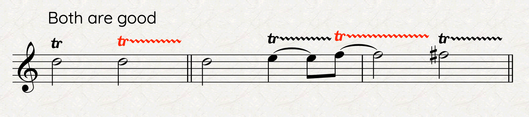 Changed items in red colour