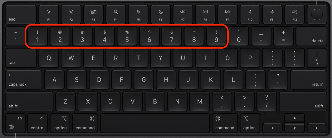 This is a Mac US English keyboard. It may not reflect your same key arrangement.