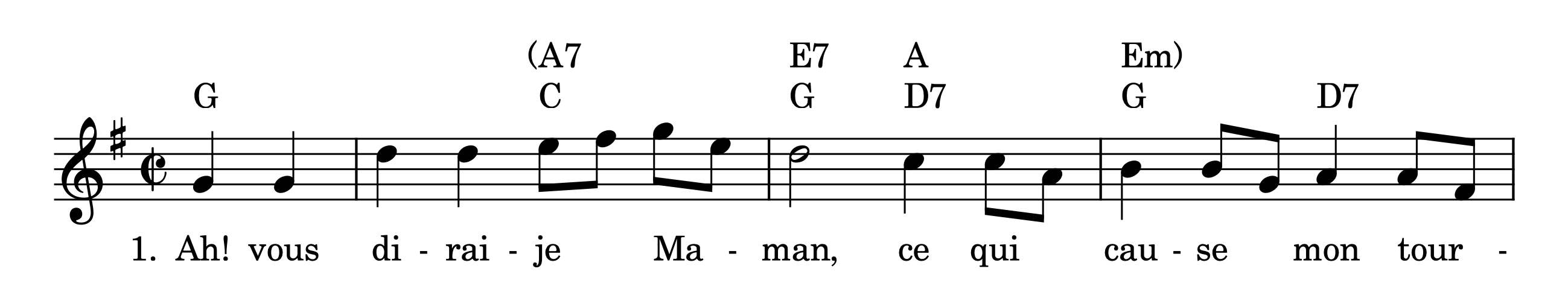 Please don’t judge the alternative harmonies!